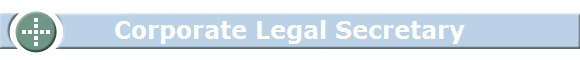 Corporate Legal Secretary Corporate Legal Secretary